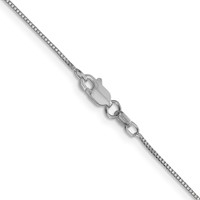 14K White Gold.7mm Box Chain with Lobster Clasp, 14" view 4