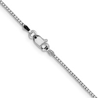 14K White Gold 1.05mm Box Chain with Lobster Clasp - 16in view 3