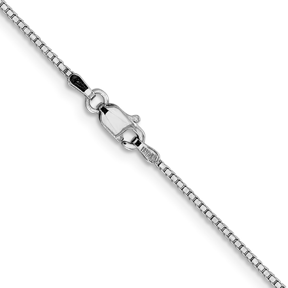 Pre-owned Superdealsforeverything Real 14kt White Gold 1.05mm Box Chain; 30 Inch; Lobster Clasp