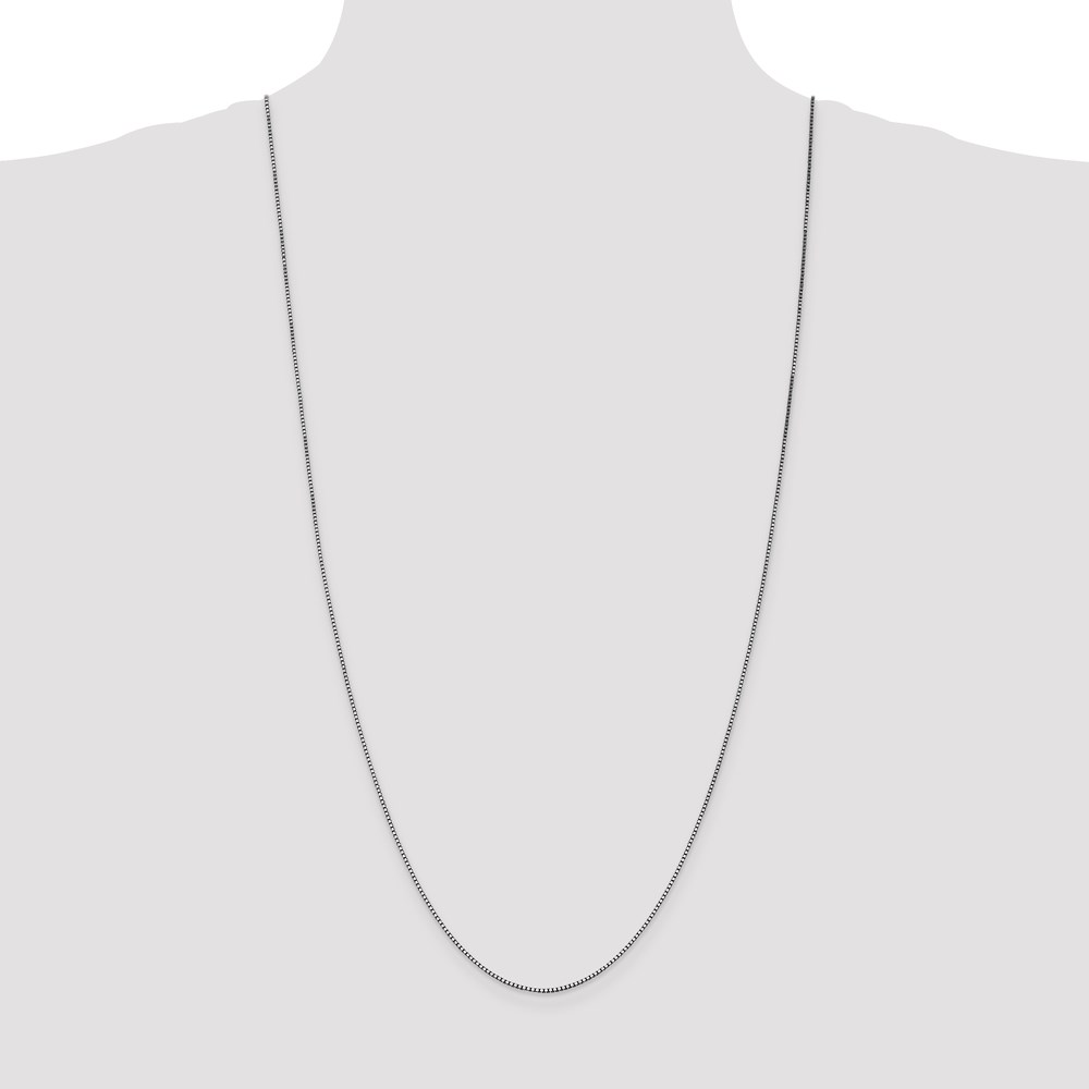 Pre-owned Superdealsforeverything Real 14kt White Gold 1.05mm Box Chain; 30 Inch; Lobster Clasp