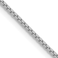 14K White Gold 1.05mm Box Chain with Lobster Clasp - 16in view 1