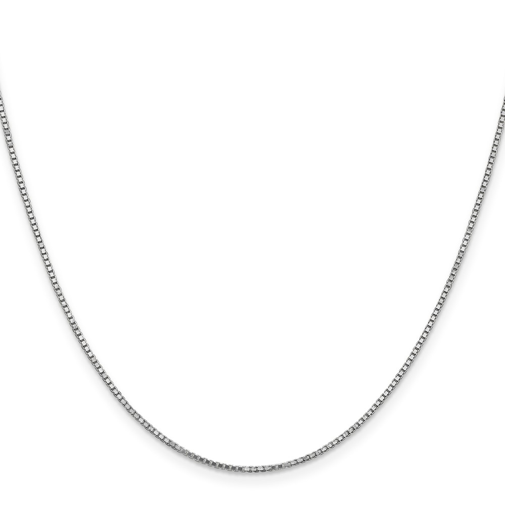 14K White Gold 28 inch 1.1mm Box with Lobster Clasp Chain (WLB110-28)