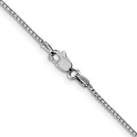 14K White Gold 1.1mm Box Chain with Lobster Clasp, 14" view 4