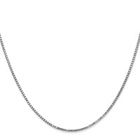 14K White Gold 1.4mm Box Chain with Lobster Clasp - 14in view 2