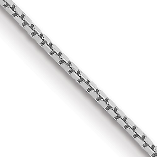 14K White Gold.9mm Box Chain with Spring Ring Clasp, 14"