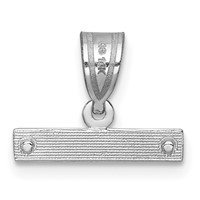 14K White Gold Large Brushed Diamond Cut Number Top Charm view 4