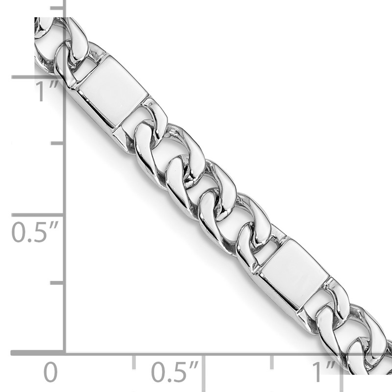 14K White Gold 20 inch 5.6mm Hand Polished Fancy Link with Fancy Lobster Clasp Chain