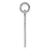 14kw Large Brushed Diamond-cut Number 1 Charm view 2