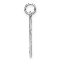 14kw Large Brushed Diamond-cut Number 2 Charm view 2