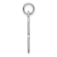 14K White Gold Large Brushed Diamond-cut Number 8 Charm view 2