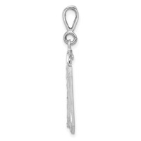 14kw Large Brushed Diamond-cut Number 30 Charm view 2