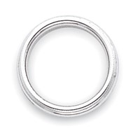 10K White Gold 3mm Milgrain Half Round Wedding Band view 2