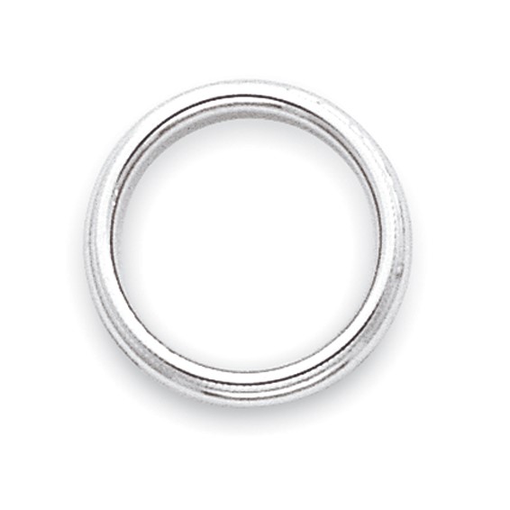 14k White Gold 3mm Milgrain Half Round Wedding Band Size 10