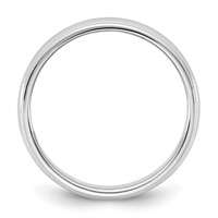 10K 4.5mm White Gold Milgrain Half Round Band view 2