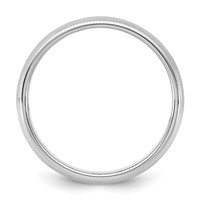 14K 5.5mm White Gold Milgrain Half Round Band view 2