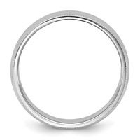 14K 7mm White Gold Milgrain Half Round Band view 2