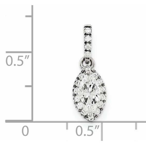 14KW AAA Diamond Semi-mount Pendant