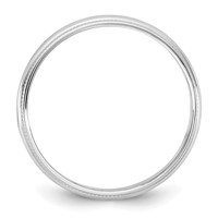 14K 3.5mm White Gold Ltw Milgrain Half Round Band view 2