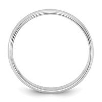14K 4.5mm White Gold Ltw Milgrain Half Round Band view 2