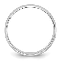 14K 6.5mm White Gold Ltw Milgrain Half Round Band view 2
