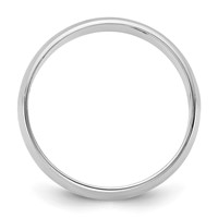 14K 7mm White Gold Ltw Milgrain Half Round Band - Size 5 view 2