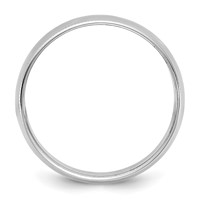 14K 8mm White Gold Ltw Milgrain Half Round Band view 2
