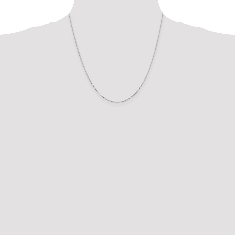 14K White Gold 20 inch .6mm Octagonal Snake with Lobster Clasp Chain (WOS080-20)