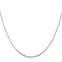 14K White Gold.9mm Octagonal Snake Chain with Lobster Clasp, 16" view 2