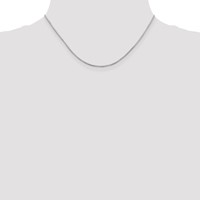 14K White Gold 1mm Octagonal Snake Chain with Lobster Clasp - 16in view 4