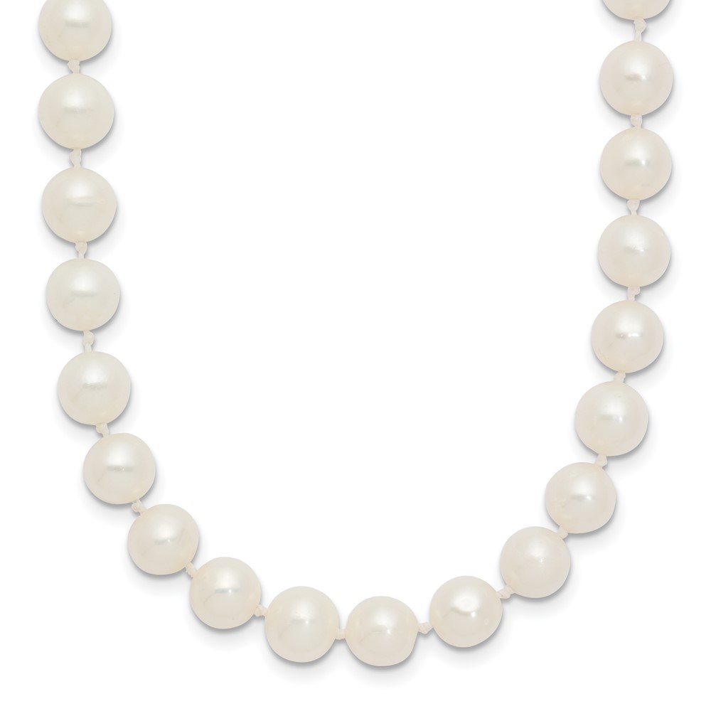 14k 6-7mm White Near-Round Freshwater Cultured Pearl 28 inch Necklace (WPN060-28)