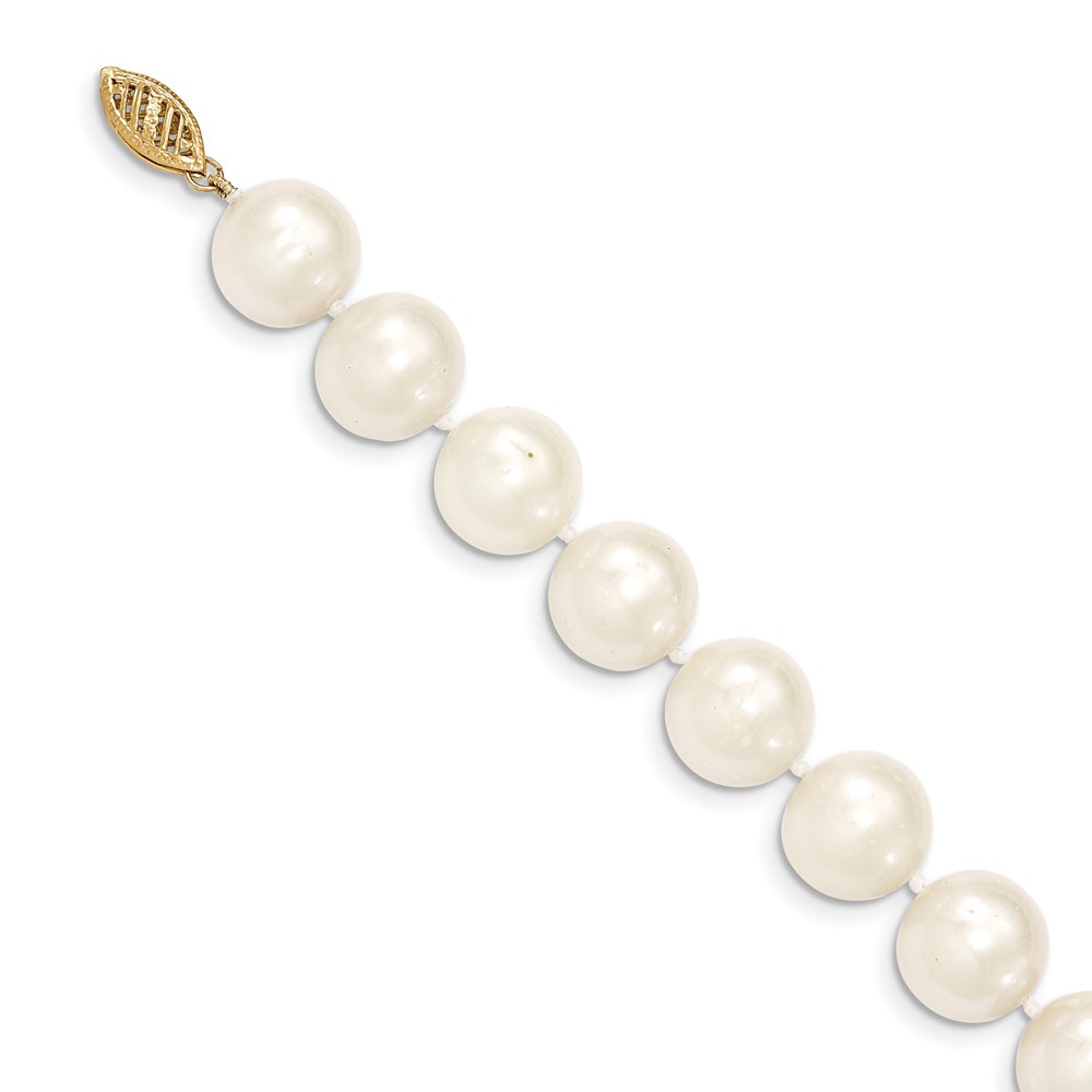 14k 11-12mm White Near-Round Freshwater Cultured Pearl 20 inch Necklace (WPN110-20)