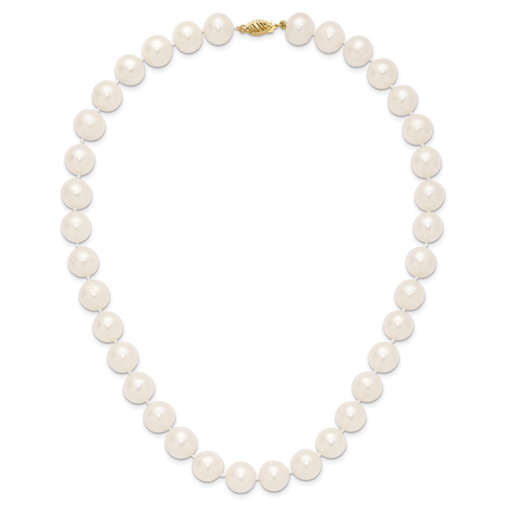 14k 11-12mm White Near-Round Freshwater Cultured Pearl 20 inch Necklace (WPN110-20)