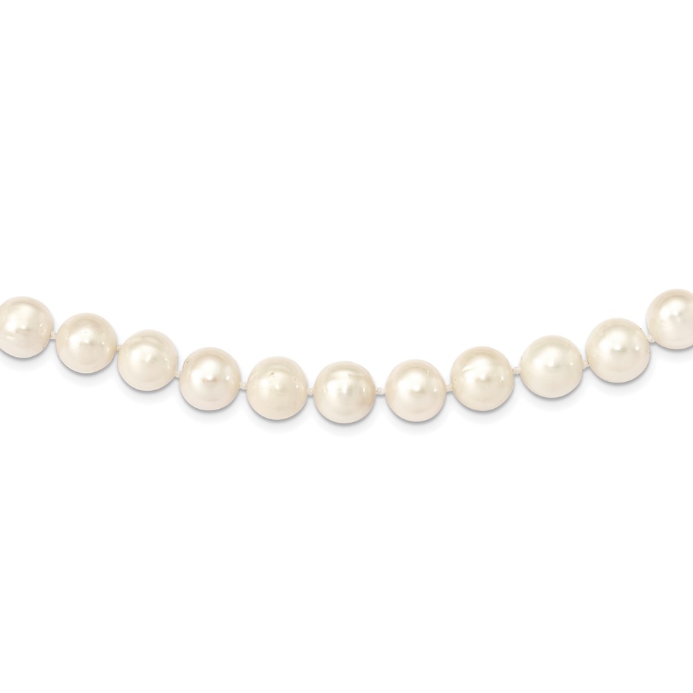 14k 11-12mm White Near-Round Freshwater Cultured Pearl 18 inch Necklace (WPN110-18)