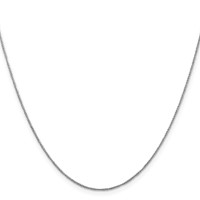 14K White Gold.70mm Ropa Chain with Spring Ring Clasp, 14" view 2