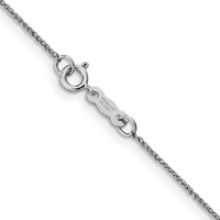 14K White Gold.70mm Ropa Chain with Spring Ring Clasp, 14" view 4