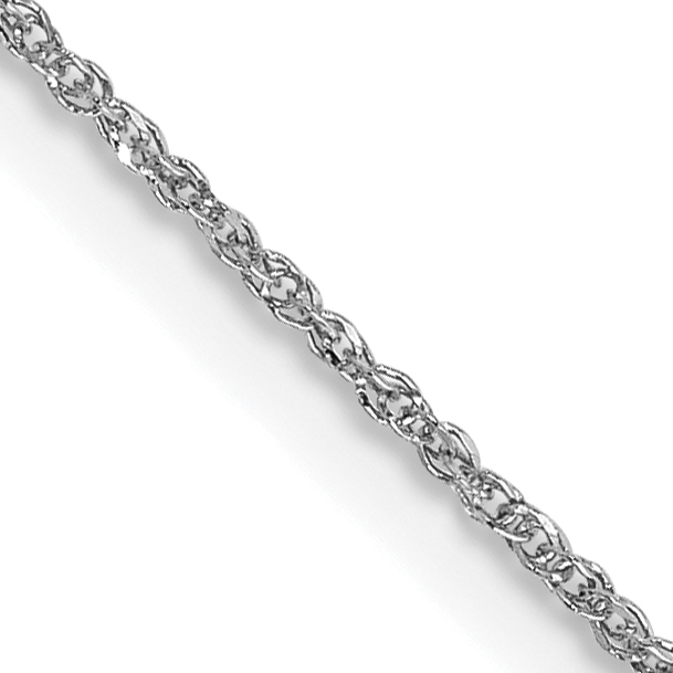 14K  White Gold 14 inch .70mm Ropa with Spring Ring Clasp Chain (WRPA015-14)