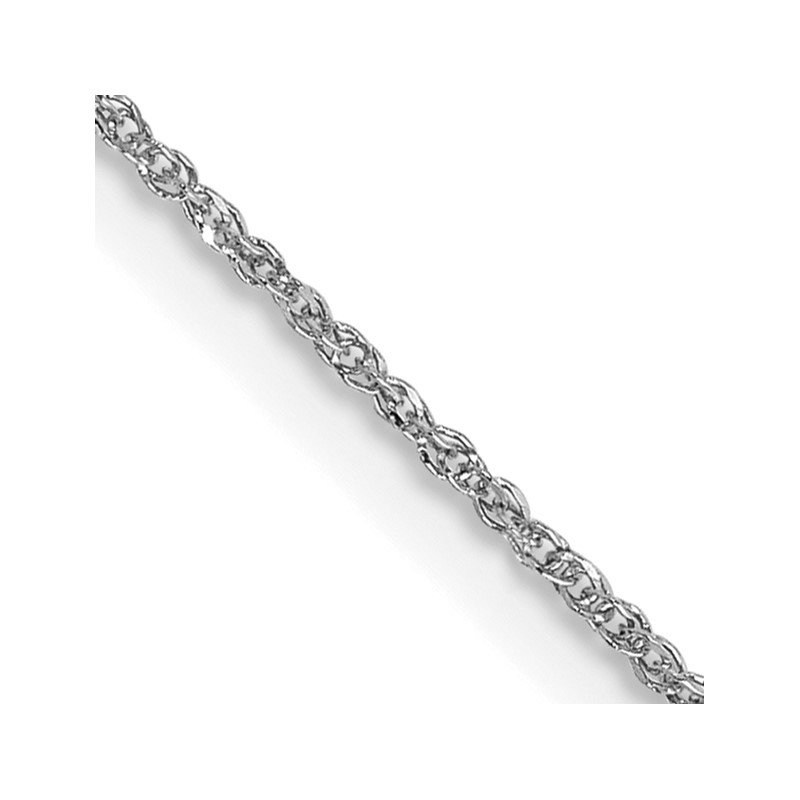 14K  White Gold 16 inch .70mm Ropa with Spring Ring Clasp Chain