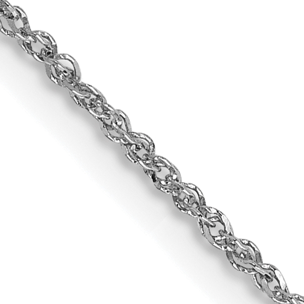 14K  White Gold 14 inch 1.1mm Ropa with Spring Ring Clasp Chain (WRPA020-14)