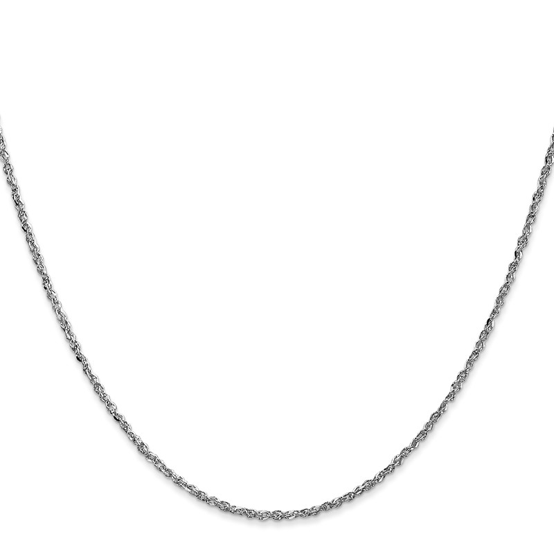 14K  White Gold 14 inch 1.7mm Ropa with Lobster Clasp Chain