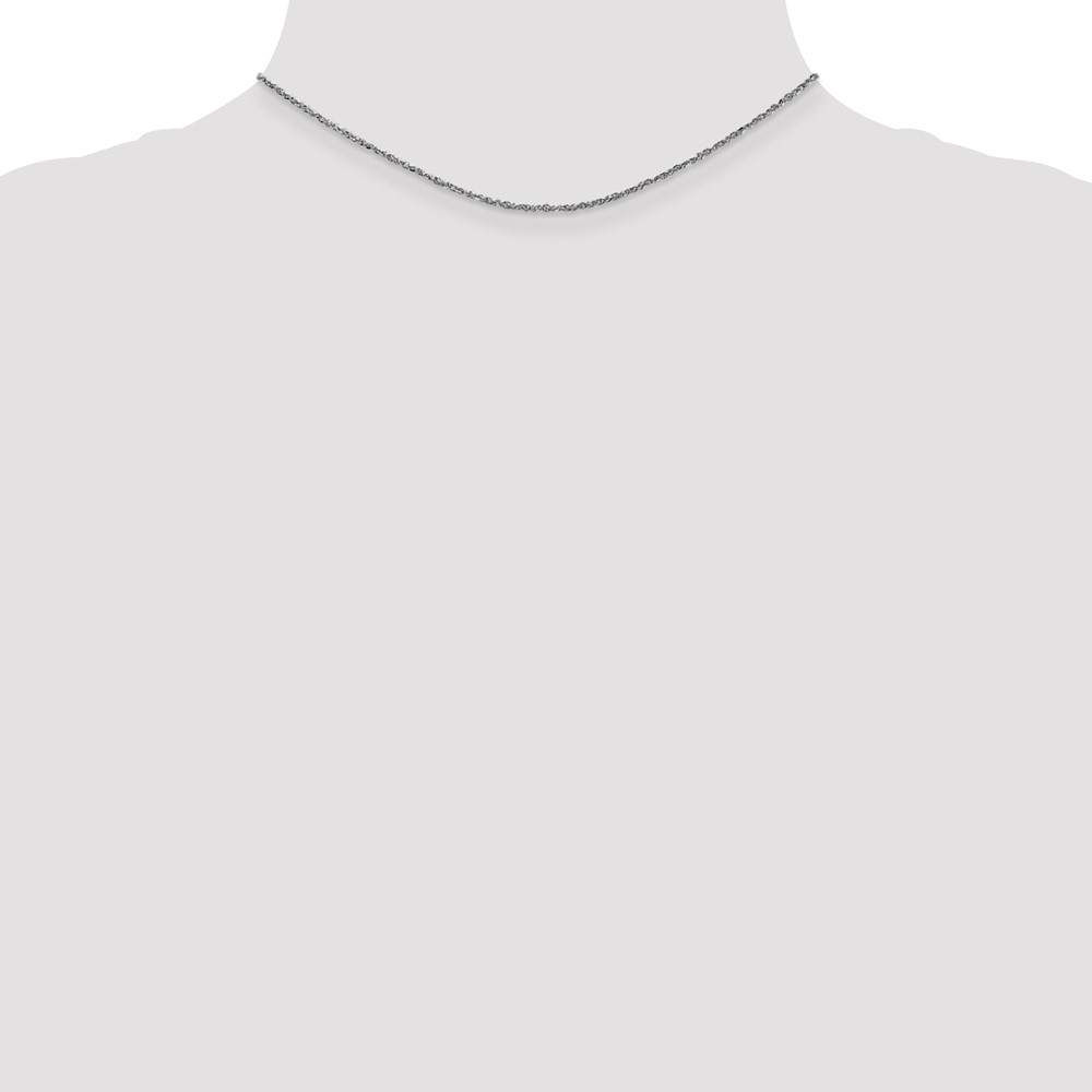 14K  White Gold 14 inch 1.7mm Ropa with Lobster Clasp Chain (WRPA028-14)