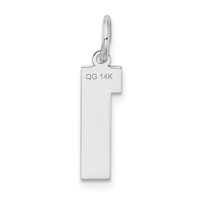 14kw Medium Satin Number 1 Charm view 4