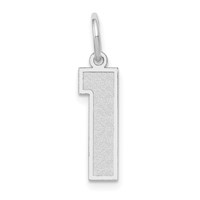 14kw Medium Satin Number 1 Charm view 1