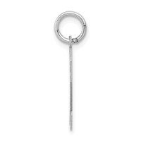 14K White Gold Medium Satin Number 2 Charm view 2