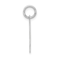 14K White Gold Medium Satin Number 4 Charm view 2