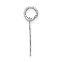 14K White Gold Medium Satin Number 5 Charm view 2