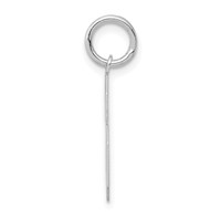 14K White Gold Medium Satin Number 6 Charm view 2