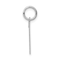 14K White Gold Medium Satin Number 7 Charm view 2