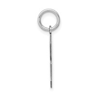 14K White Gold Medium Satin Number 8 Charm view 2