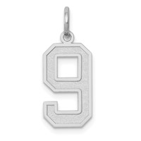 14kw Medium Satin Number 9 Charm view 1