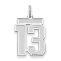 14kw Medium Satin Number 13 Charm view 1